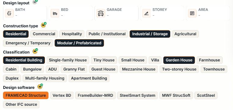 Design layout, Construction type, Classification and Design software