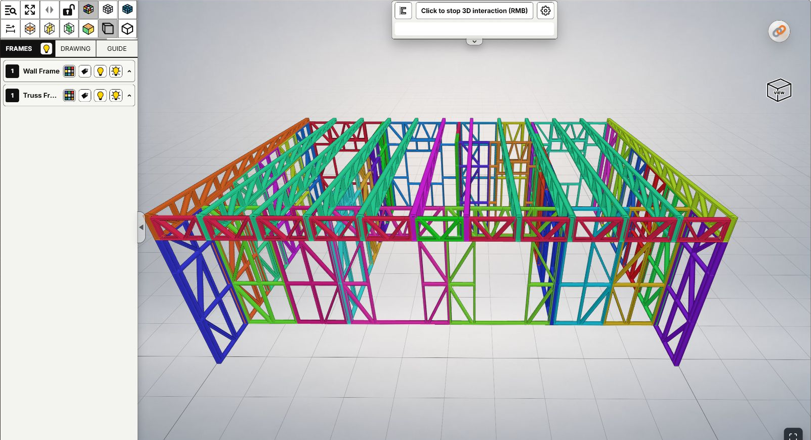 Mô hình LGS/CFS có cả Wall Frame và Truss Frame cùng hiển thị