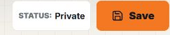 Private status and Save action for an already saved model