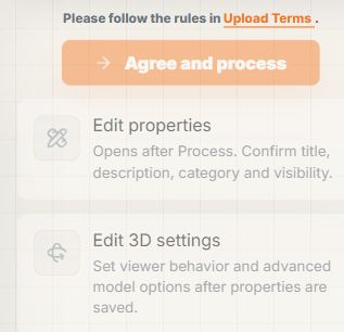 Processing and next-step controls before an IFC is selected